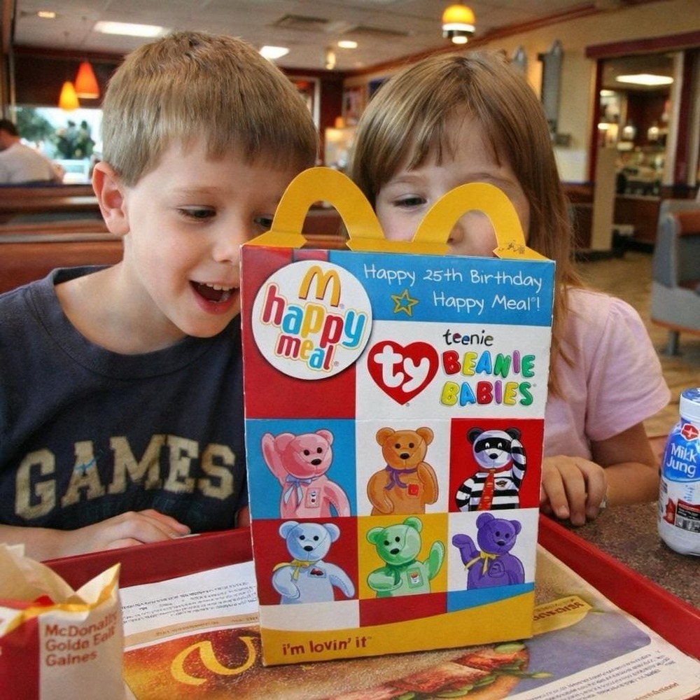 McDonald's Happy Meal Box 25th Birthday Ty Teenie Beanie Babies 2004